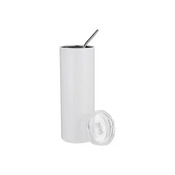 Stainless Steel Skinny Tumbler with Straw and Lid
