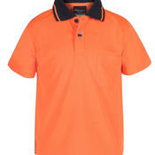 Hi Vis Non Cuff Traditional Polo - Kids